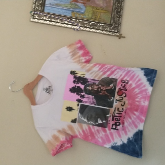 Tupac Shakur Poetic Justice Tie dye T Shirt 90s Y2K Vintage Retro - Picture 4 of 5